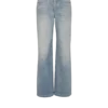 Jeans dritti in denim con motivo a rombi Jeans dritti in denim con motivo a rombi