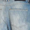 Jeans dritti in denim con motivo a rombi Jeans dritti in denim con motivo a rombi