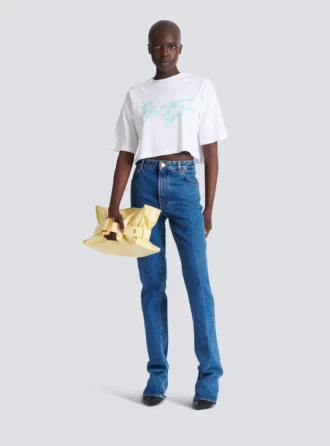 Jeans in denim a gamba dritta