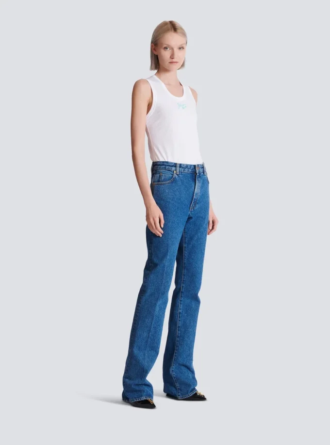 Jeans in denim a gamba dritta Jeans in denim a gamba dritta
