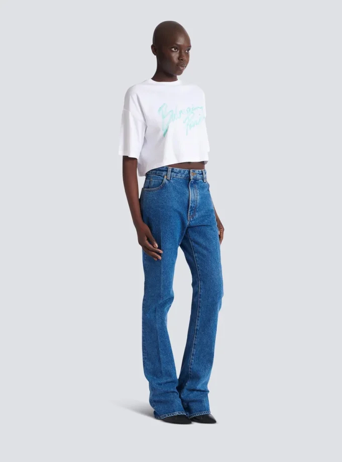 Jeans in denim a gamba dritta Jeans in denim a gamba dritta