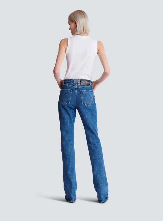 Jeans in denim a gamba dritta Jeans in denim a gamba dritta