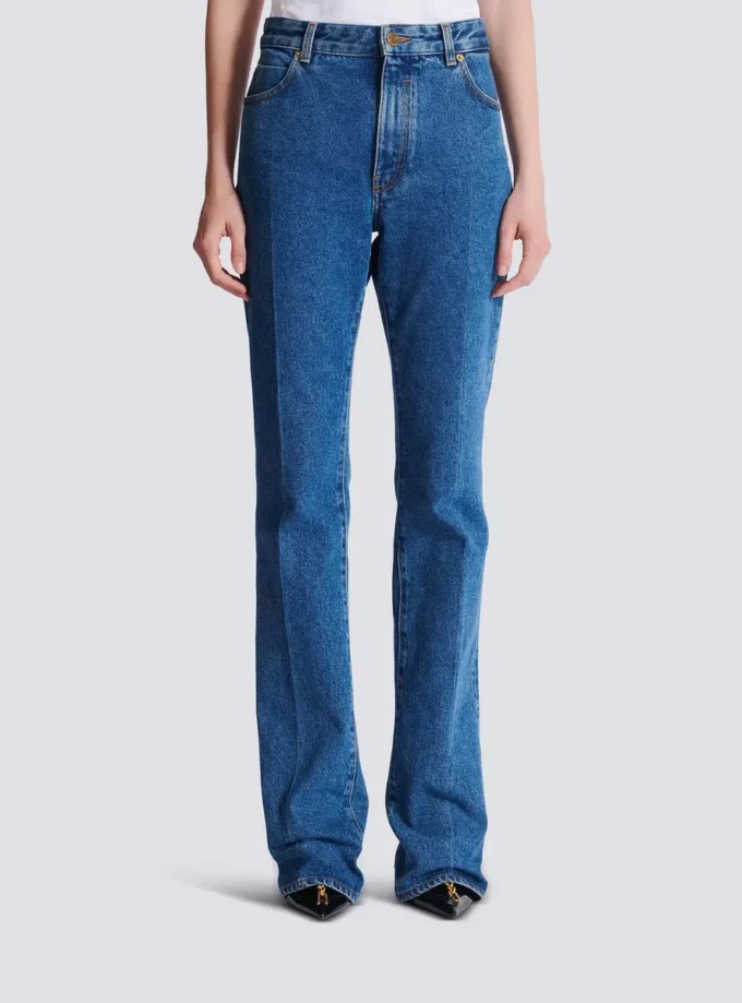 Jeans in denim a gamba dritta Jeans in denim a gamba dritta