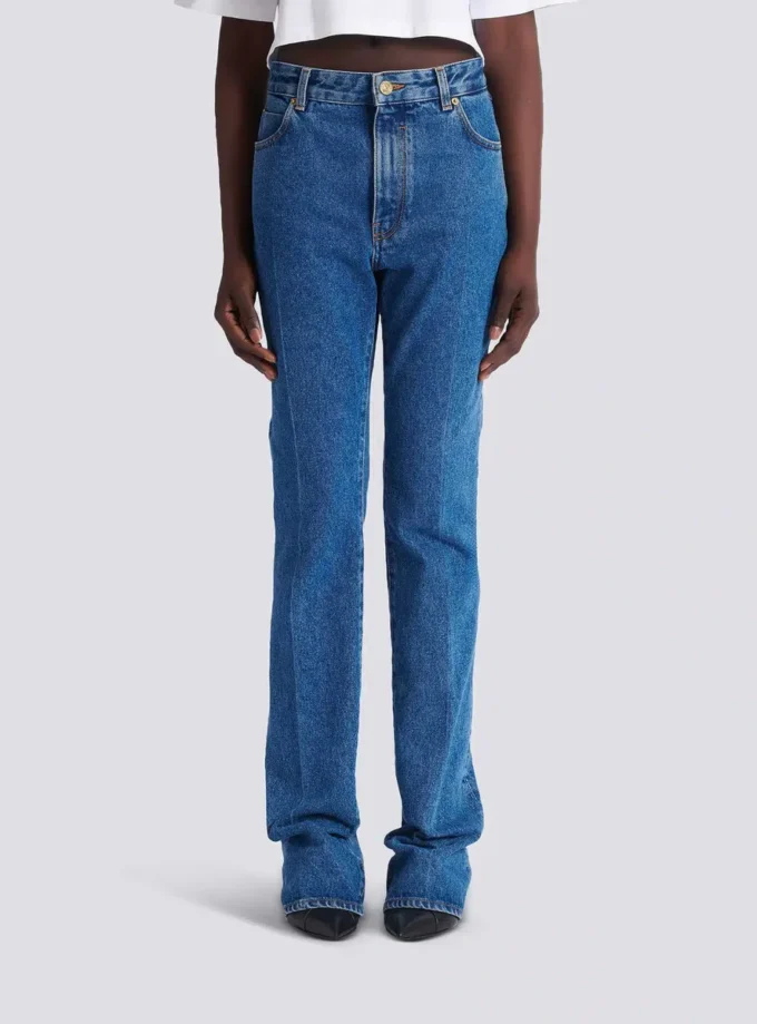 Jeans in denim a gamba dritta Jeans in denim a gamba dritta