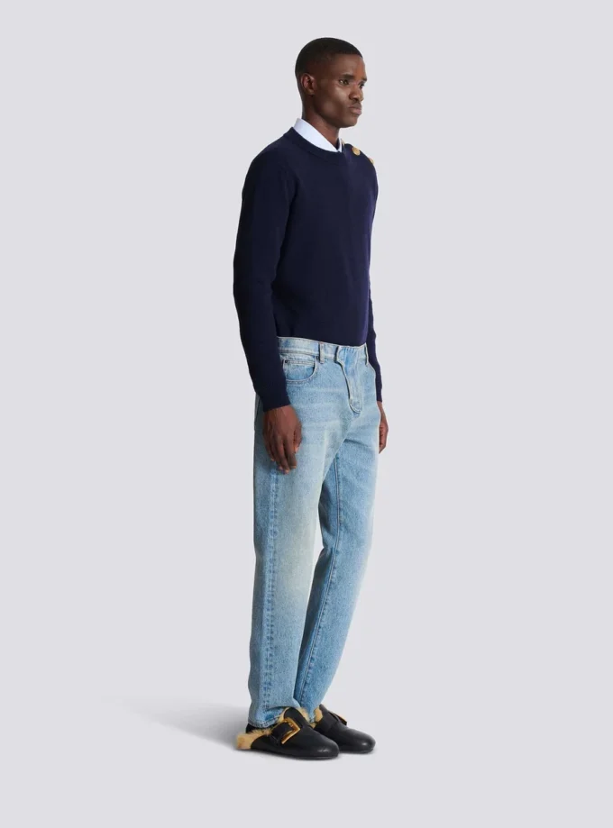 Jeans in denim dalla vestibilità regolare Jeans in denim dalla vestibilità regolare