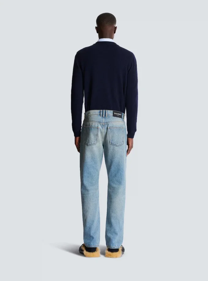 Jeans in denim dalla vestibilità regolare Jeans in denim dalla vestibilità regolare
