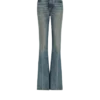 Jeans in denim slavato a gamba dritta