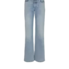 Jeans in denim slavato a gamba dritta