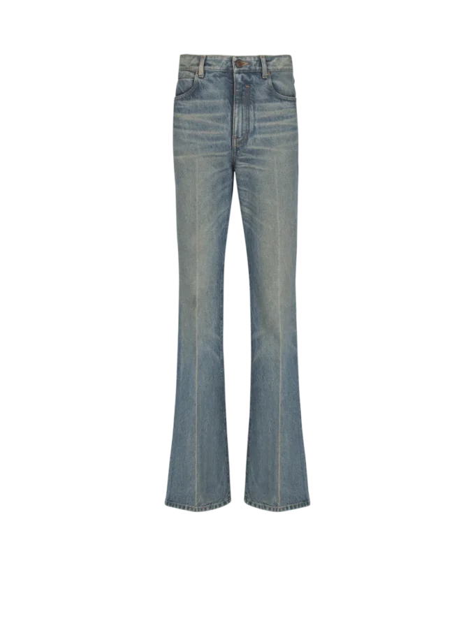 Jeans slim a gamba dritta in denim vintage Jeans slim a gamba dritta in denim vintage