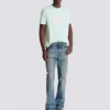 Jeans slim a gamba dritta in denim vintage Jeans slim a gamba dritta in denim vintage