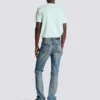 Jeans slim a gamba dritta in denim vintage Jeans slim a gamba dritta in denim vintage