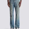 Jeans slim a gamba dritta in denim vintage Jeans slim a gamba dritta in denim vintage