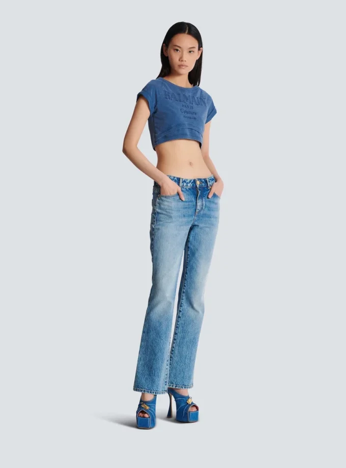 Jeans svasati in denim Jeans svasati in denim