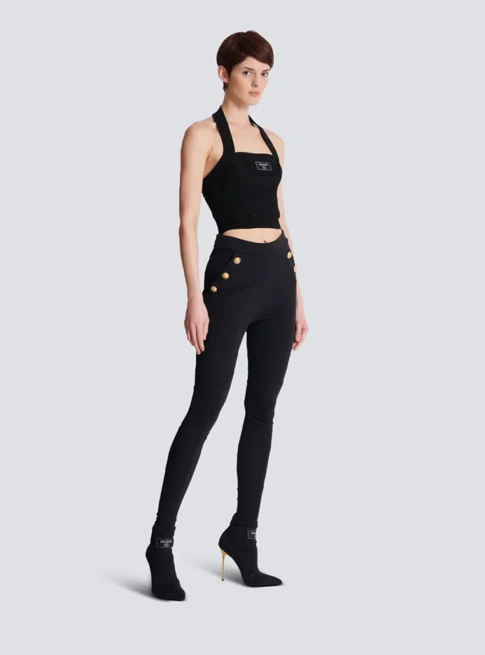 Leggings in jersey con 6 bottoni Leggings in jersey con 6 bottoni