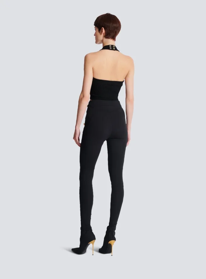 Leggings in jersey con 6 bottoni Leggings in jersey con 6 bottoni