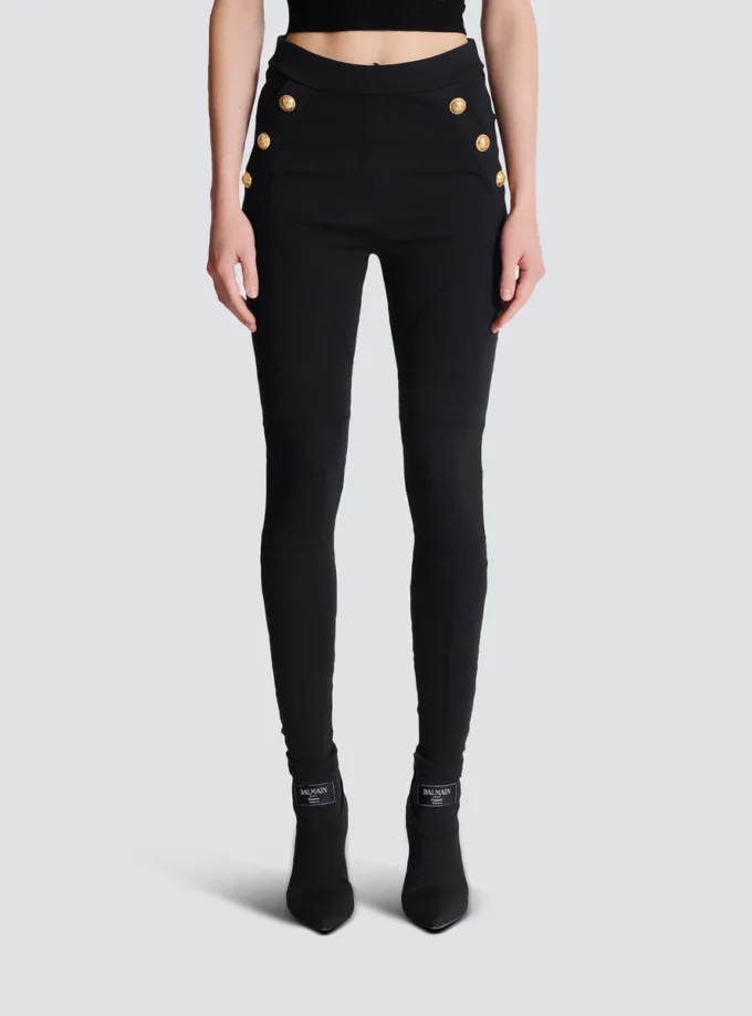 Leggings in jersey con 6 bottoni Leggings in jersey con 6 bottoni