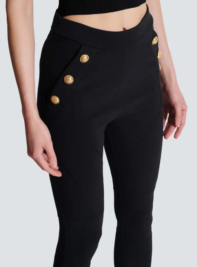 Leggings in jersey con 6 bottoni Leggings in jersey con 6 bottoni