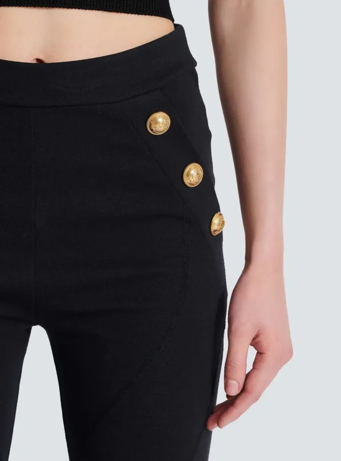 Leggings in jersey con 6 bottoni Leggings in jersey con 6 bottoni