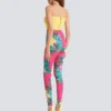 Leggings in jersey con stampa rose Leggings in jersey con stampa rose