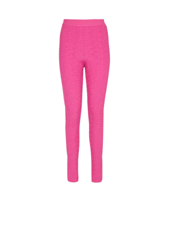 Leggings in maglia con monogramma