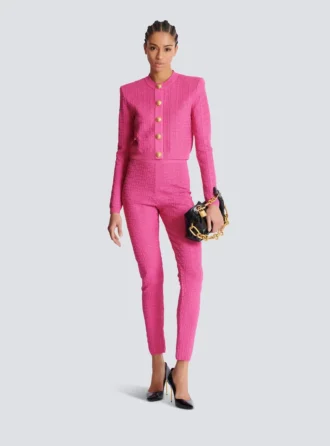 Leggings in maglia con monogramma