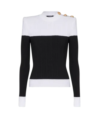 Maglia a maniche lunghe bicolore
