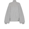 Maglione a collo alto in maglia a costine