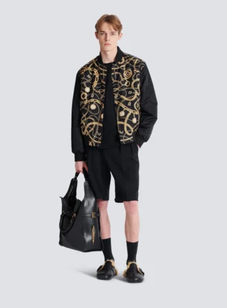 Maglione con bottoni Chain Lion
