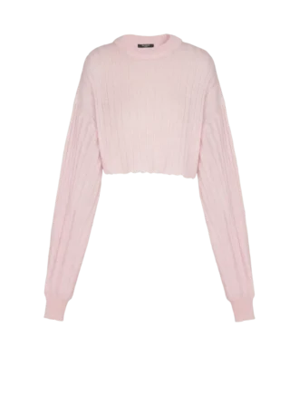 Maglione corto in mohair