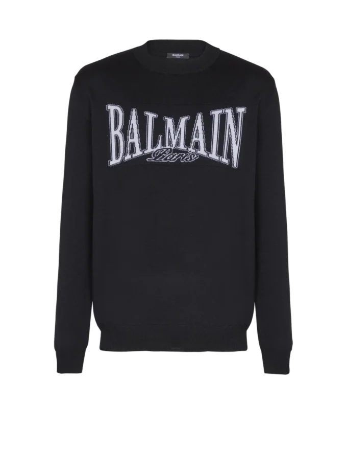 Maglione in maglia jacquard Balmain College Maglione in maglia jacquard Balmain College