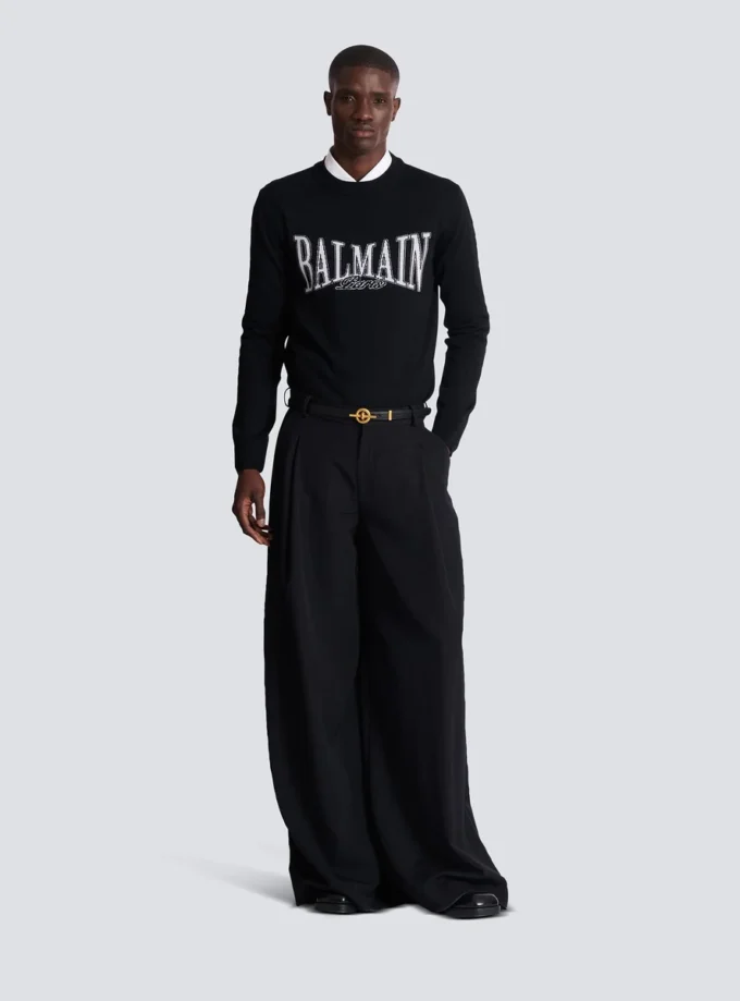 Maglione in maglia jacquard Balmain College Maglione in maglia jacquard Balmain College