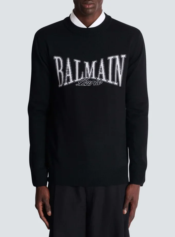Maglione in maglia jacquard Balmain College Maglione in maglia jacquard Balmain College