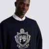 Maglione lavorato a maglia con emblema College Maglione lavorato a maglia con emblema College