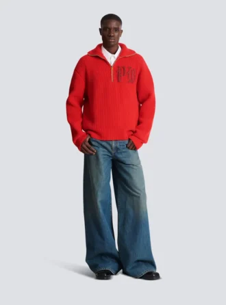 Maglione lavorato a trecce