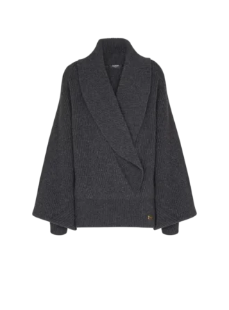 Maglione oversize con scollo incrociato