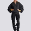 Maglione oversize con scollo incrociato Maglione oversize con scollo incrociato