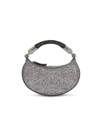 Mini borsa Ebene in pelle scamosciata e cristalli
