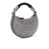 Mini borsa Ebene in pelle scamosciata e cristalli