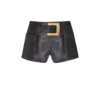 Minigonna in pelle con cintura
