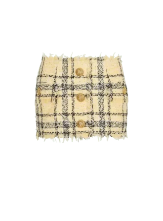 Minigonna in tweed glitterato
