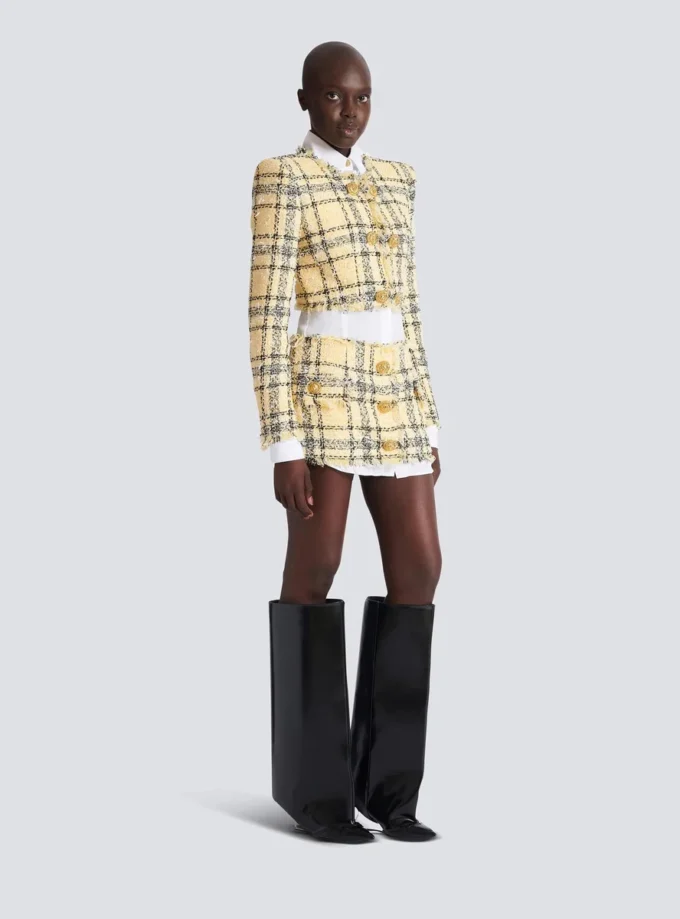 Minigonna in tweed glitterato Minigonna in tweed glitterato