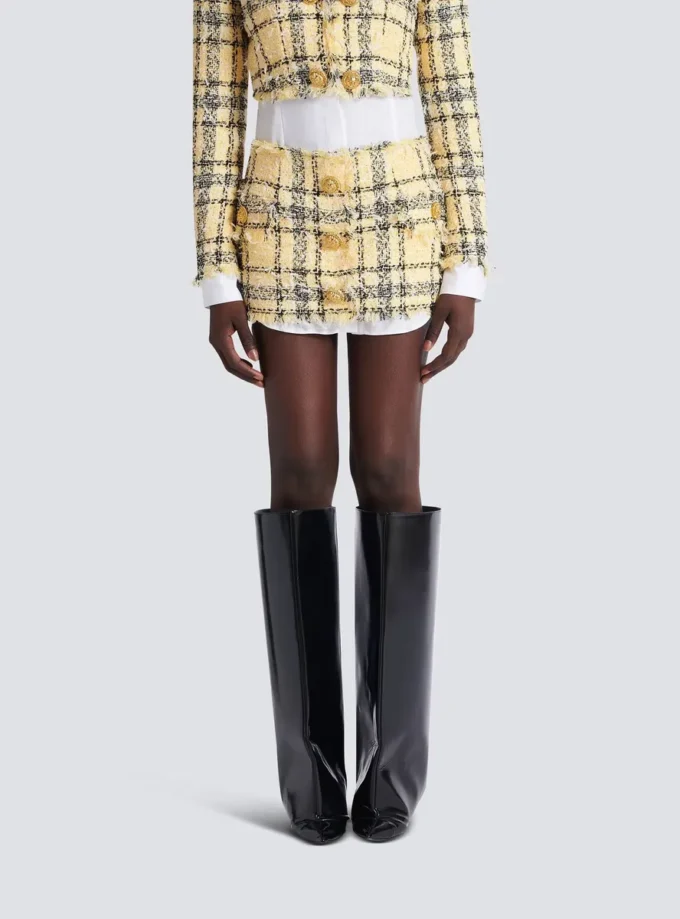 Minigonna in tweed glitterato Minigonna in tweed glitterato