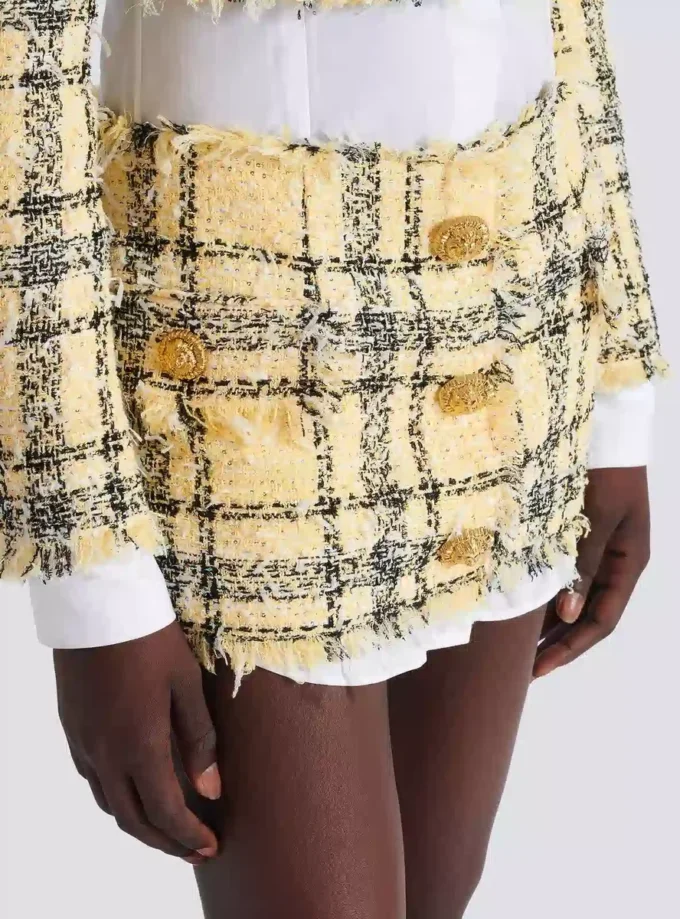 Minigonna in tweed glitterato Minigonna in tweed glitterato