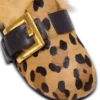 Mules Anthem in pelle di cavallino con stampa leopardata e pelliccia sintetica Mules Anthem in pelle di cavallino con stampa leopardata e pelliccia sintetica