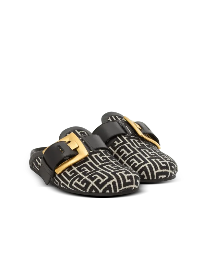 Mules Anthem in tela jacquard con monogramma PB Mules Anthem in tela jacquard con monogramma PB