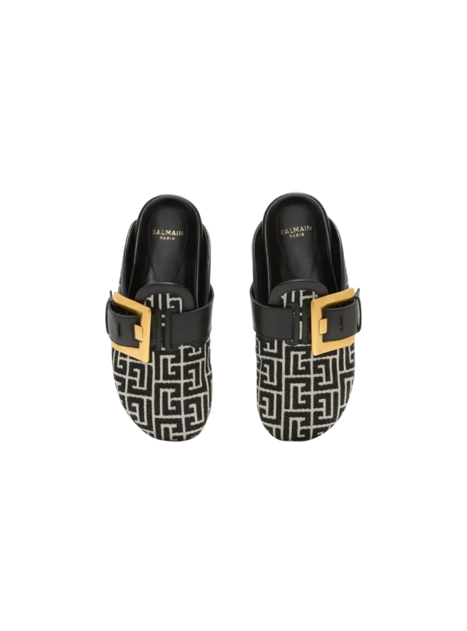 Mules Anthem in tela jacquard con monogramma PB Mules Anthem in tela jacquard con monogramma PB