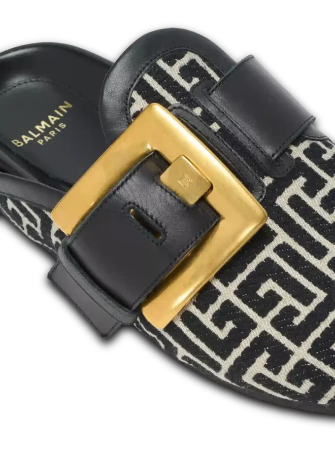 Mules Anthem in tela jacquard con monogramma PB Mules Anthem in tela jacquard con monogramma PB