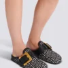 Mules Anthem in tela jacquard con monogramma PB Mules Anthem in tela jacquard con monogramma PB