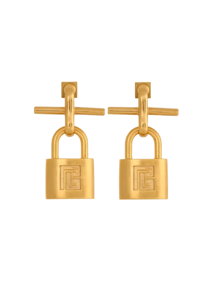 Orecchini a lucchetto Pulse in ottone