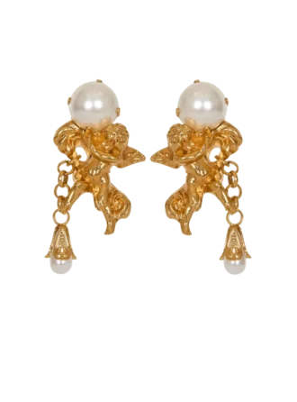 Orecchini barocchi in ottone Anges